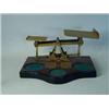 Image 1 : A large set of Victorian/Edwardian postal scales on a mahogany base