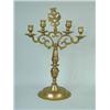 Image 1 : A brass four branch candelabra with twin eagle finial