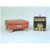 Image 1 : A 19th century red leather and brass mounted box