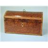 Image 1 : A 19th century burr yew wood tea caddy