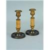 Image 1 : A pair of Regency brass candlesticks
