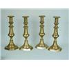 Image 1 : A set of four 19th century brass candlesticks