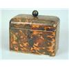 Image 1 : A 19th century tortoiseshell veneered tea caddy