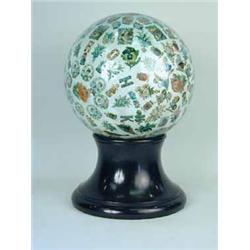 A 19th century decalcomania transferred globe
