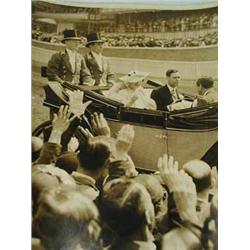 Twelve black and white press photographs depicting George VI and Queen Elizabeth The Queen Mother ci