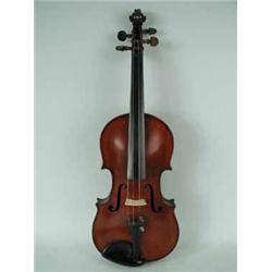 A violin with a two piece back