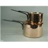 Image 1 : Two late 19th century copper saucepans and covers with iron handles