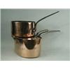 Image 1 : Two late 19th century copper saucepans