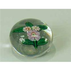 A Clichy paperweight with a floral spray