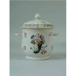 A Chinese l8th Century famille verte cup and cover