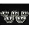 Image 1 : Five Edwardian glass finger bowls with engraved decoration Est.40/6