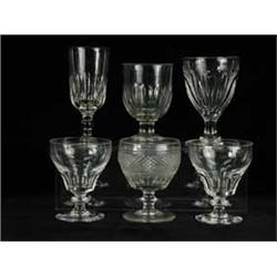 Six 19th century glass rummers