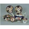 Image 1 : A good 19th century Staffordshire part tea service painted with bouquets of flowers within gilt rese