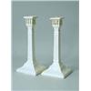 Image 1 : A pair of creamware candlesticks