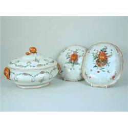 An 18th century Chinese export tureen and cover with twin handles