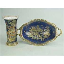 A Carlton ware cylindrical vase