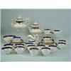 An English 19th century Staffordshire gilt and blue decorated tea set