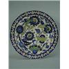 Image 1 : A Cantagalli 'Persian' pattern pottery wall charger