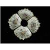 Image 1 : Four Dresden shell shaped supper plates painted with flowers