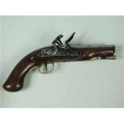 An early 19th century travelling flintlock pistol