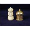 Image 1 : An ivory pepper mill inscribed with initials and 1911 with silver mounts 1905