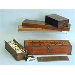 Four cribbage boards