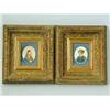 Image 1 : A pair of 19th century Indian oval portraits of a lady and gentleman in traditional dress