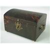 Image 1 : A mid 19th century continental tortoiseshell box with a domed lid and interesting brass mounts
