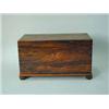 Image 1 : A Regency rosewood teacaddy with two lidded compartments and cast brass ring handles