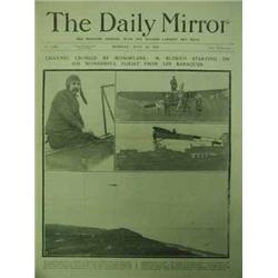The Daily Mirror July 26 and 27th 1909 with coverage and photographs of Bleriots flight across the C