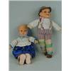 Image 1 : Two Austrian dolls with papier mache heads and fabric bodies