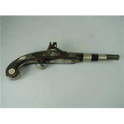 An Eastern flintlock pistol