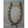 Image 1 : A large oak horseshoe shaped gun rack with hoof rests