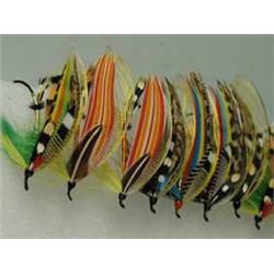Approximately 100 fully dressed salmon flies Est.60/12