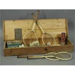 A 'F. H. Ayres' cased badminton set