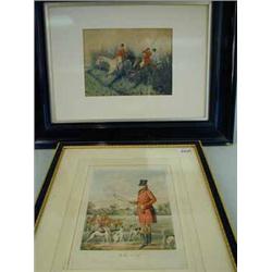 Two hunting prints after G. Wright