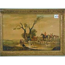 A set of four hunting prints each 26 x 41 cm
