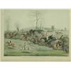 Image 1 : A set of four 19th Century hand coloured engravings 'THE ST. ALBANS GRAND STEEPLE CHASE' with black 