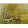 Image 1 : Kalman Vecsey 'A HUNT IN FULL CRY' oil on canvas