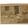 Image 1 : After Stanley Berkley 'GOING GOING' AND 'GONE' a pair of monochrome etchings