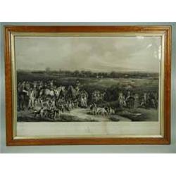After F. Grant 'THE MEETING OF HER MAJESTY'S STAG HOUNDS ON ASCOT HEATH' engraving by F. Bromley