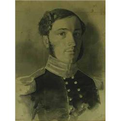 Mid 19th century school PORTRAIT OF A GENTLEMAN inkwash
