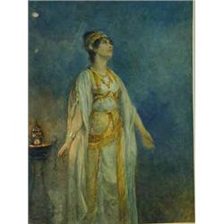 Attributed to Jonn De Mansfield Absolom R. I. STUDY OF AN ACTRESS Watercolour