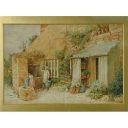 Two watercolours THOMAS NICHOLSON TYNDALE Clifton Hampden