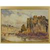 Image 1 : Emily Beatrice Bland 'VIEW OF A CASTLE ON A CLIFF' watercolour