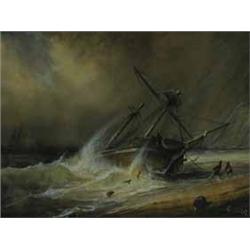 Manor of Theodore Gudin THE SHIP WRECK watercolour