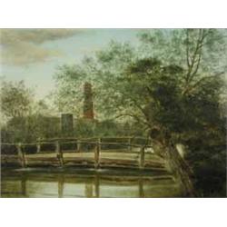 Fred  K. Garner THE PADOGA AT KEW GARDENS oil on canvas