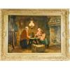 Image 1 : Henri van Straaten 'A DUTCH INTERIOR WITH FIGURES' oil
