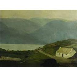 M. Scanlon A PAIR OF IRISH NAIVE LANDSCAPES oils on canvas