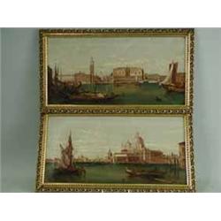 Alfred Pollentine A PAIR OF VENETIAN SCENES 'THE CAMPANILE AND DUCAL PALACE' AND SANTA MARIA DELLA S